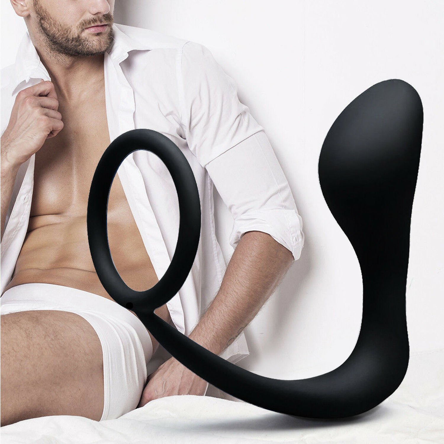 Anus Prostate Massage Organ Anal Plug Silicone Male...